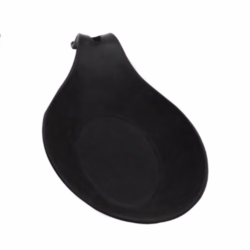 Premier Housewares Zing Rectangular Silicone Spoon Rest - Black, H3 x W24 x D12 cm – 2