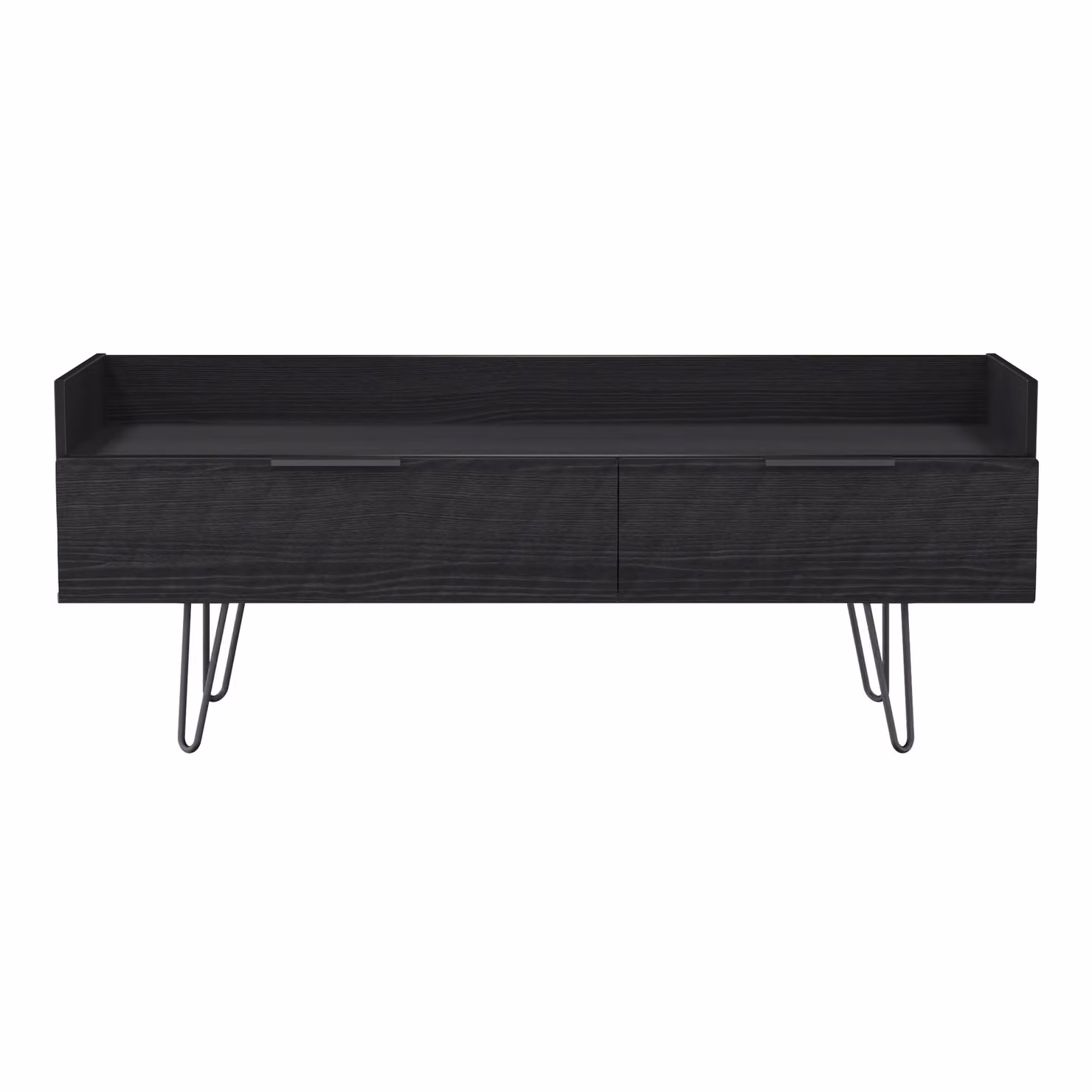 2 U Islay Modern Geometric 2 Drawer Coffee TV Unit in Matt Black – 2