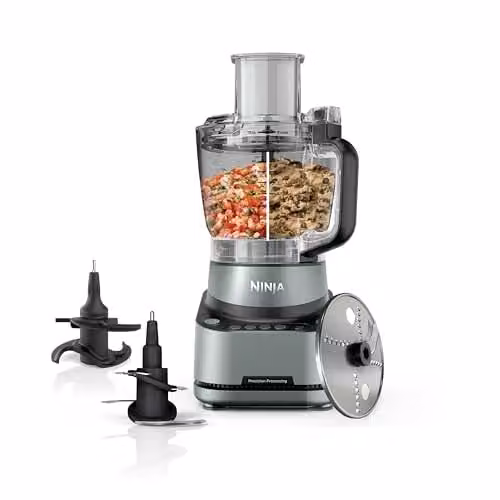Ninja PrecisionPro 2.1L Food Processor in Grey and Black with Pulse Function and Dishwasher Safe Parts