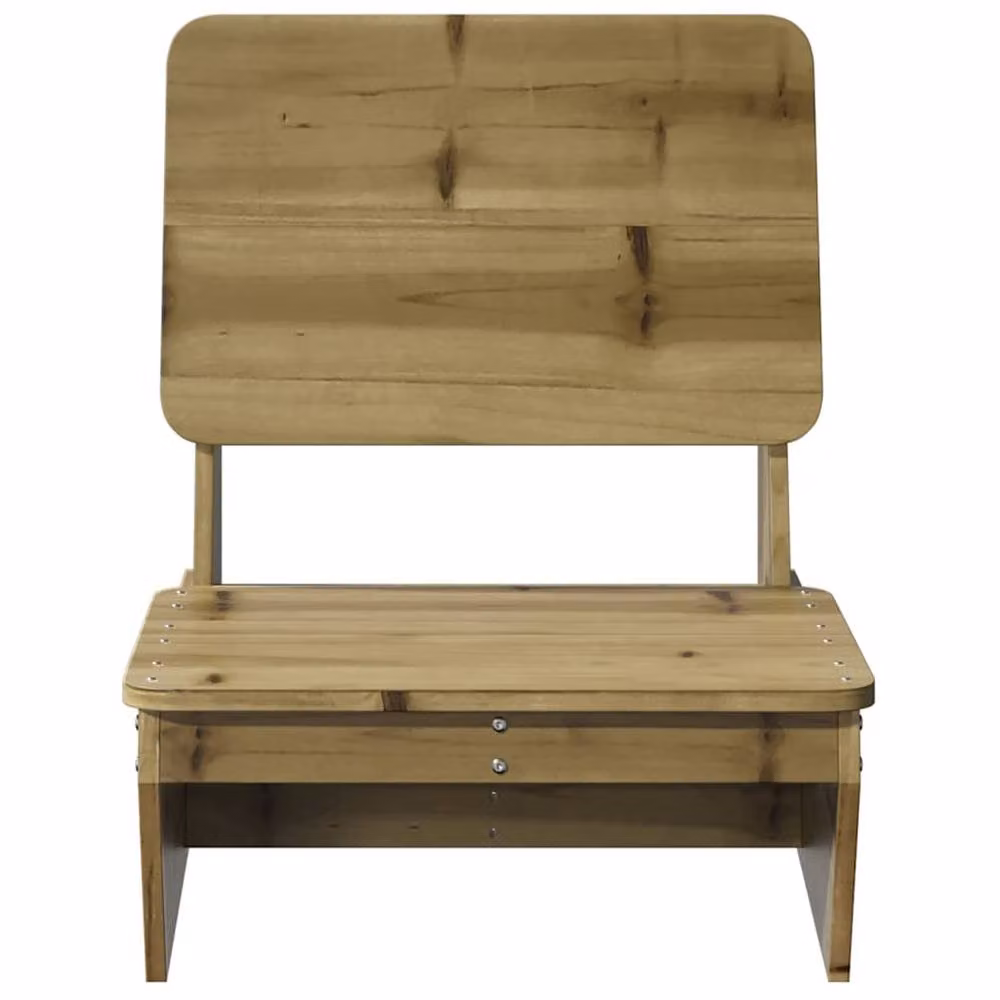 Berkfield Home Rustic Brown Impregnated Pine Garden Chair W: 60 cm, D: 64 cm, H: 70.5 cm – 3