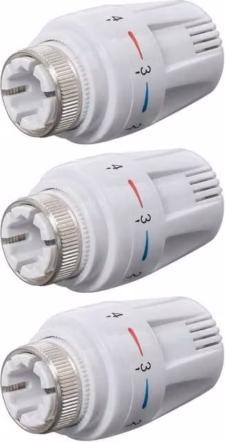 Kelvenix 3X Thermostatic Radiator Heater with Thermostat Head, White, W: 1000 cm, H: 52 cm, D: 5 cm