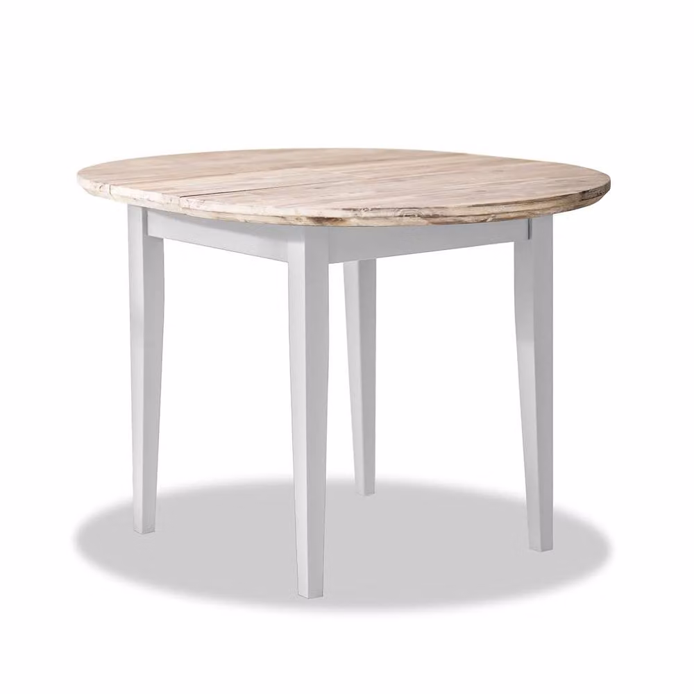 Statement Furniture Florence Round Extendable Kitchen Dining Table in White – 2