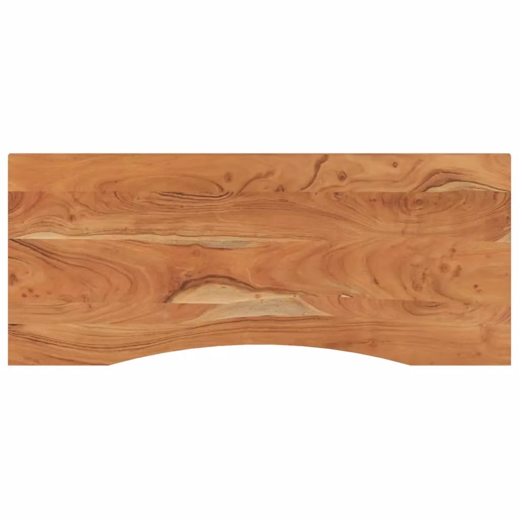 Berkfield Home Rectangular Solid Wood Acacia Desk Top, Brown, W: 120 cm, D: 50 cm, H: 2.5 cm – 2