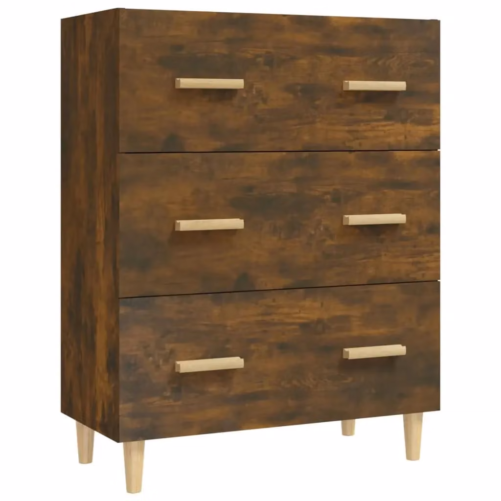 Berkfield Home Smoked Oak Sideboard in Brown, W/D/H: 70 x 34 x 90 cm – 2