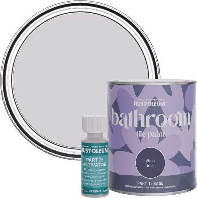 Rust-Oleum Bathroom Tile Paint in Gloss Finish, Lilac Rhapsody Pink, 0.75 l