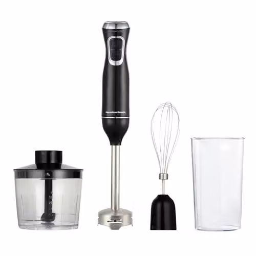 Hamilton Beach 4-in-1 Hand Blender Set with 4 Attachments, Black, HB5023-GS – 1