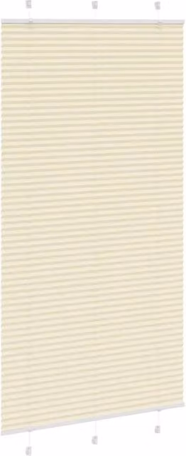 Berkfield Home Single Pleat Fabric Blind in Beige, W: 105 cm x H: 200 cm