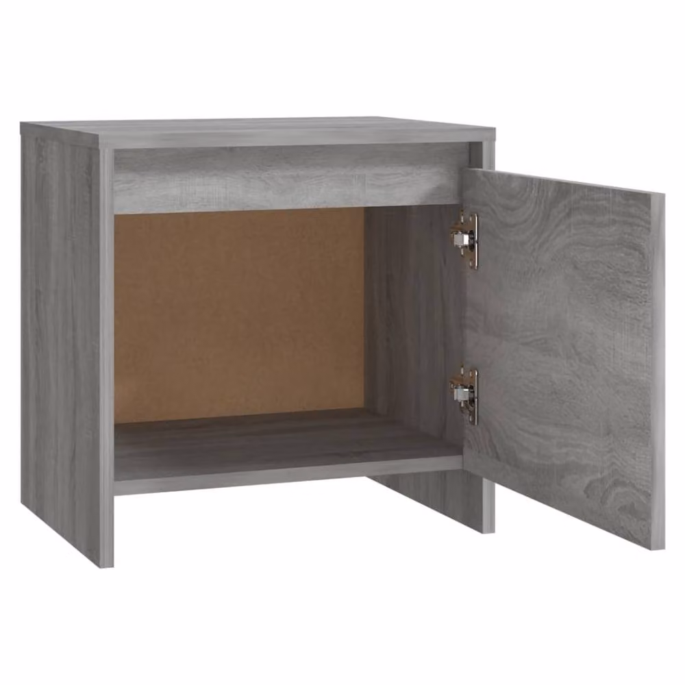 Berkfield Home Grey Sonoma Bedside Cabinet, W: 45 cm, D: 34 cm, H: 44.5 cm – 4