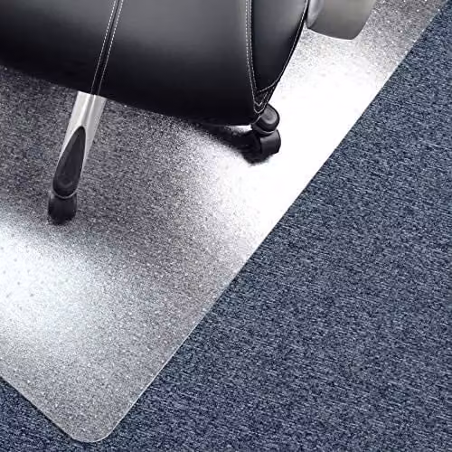 Floortex Advantagemat PVC Rectangular Chair Mat for Carpets up to 6mm, Transparent, W: 120 cm, D: 75 cm