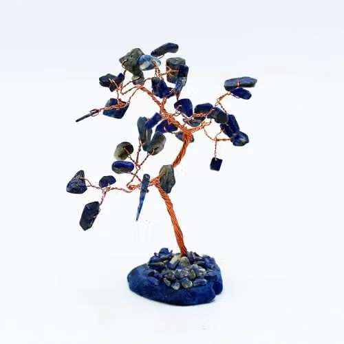 KDMD Sodalite Gemstone Bonsai Tree with Blue Agate Base (35 Stones) – 2