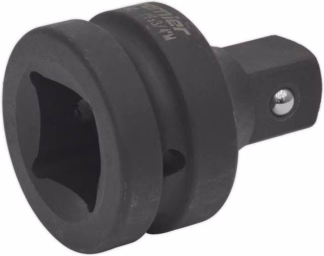 Loops Impact Socket Adaptor, 1 inch Square Drive Female to 3/4 inch Square Drive Male, Black and Multicolour, Drop Forged Stainless Steel