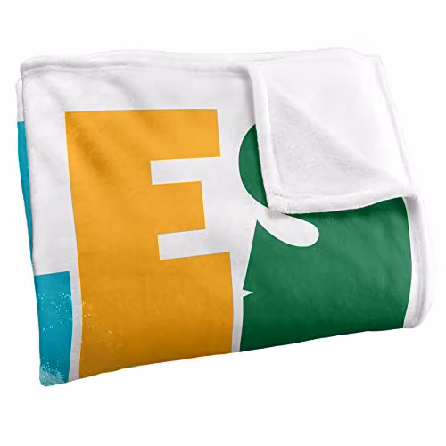 LOGOVISION White Geometric Fleece Throw Blanket, W/D/H: 152 x 127 cm – 2