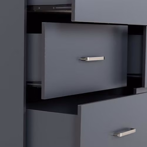 Seconique Dakota 6 Drawer Chest in Dark Grey, H 110 x W 60 x D 36 cm – 3