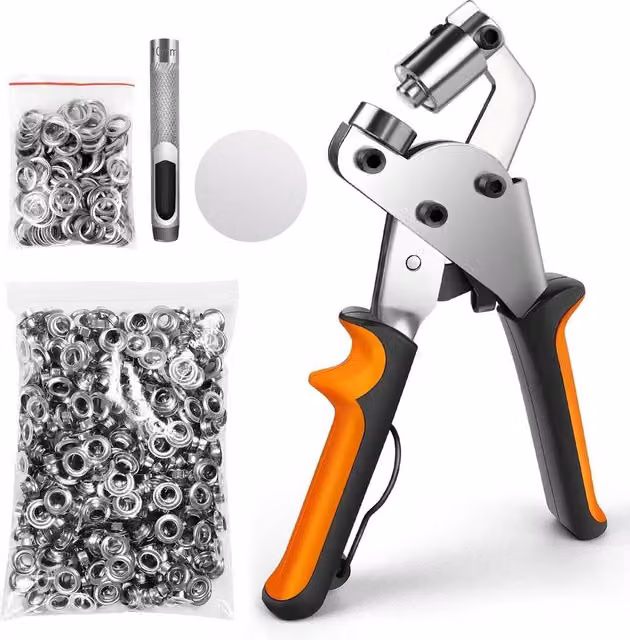 FLAVORA 10mm Eyelet Grommet Plier Punch Kit in Black