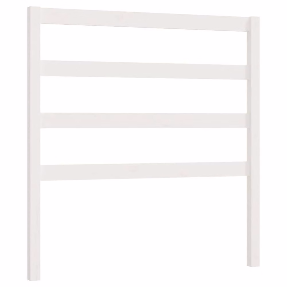 Berkfield Home Beautiful White Solid Wood Pine Bed Headboard W/D/H: 95 x 4 x 100 cm – 2