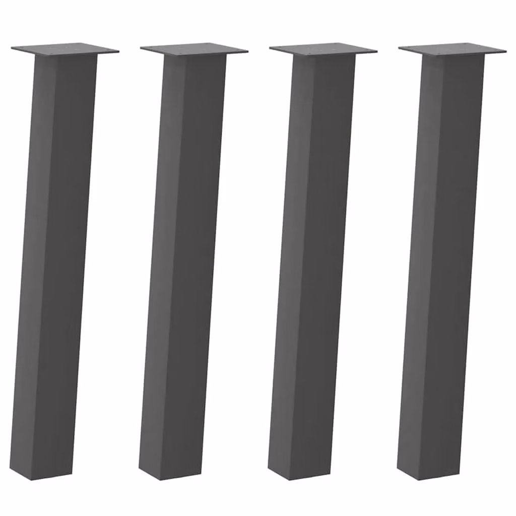 Berkfield Home Steel Coffee Table Legs, 4 Pieces, Anthracite Black, Height: 72 cm – 1