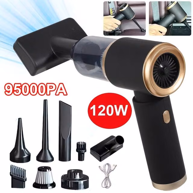Kelvenix Rechargeable Car Vacuum Cleaner in Black