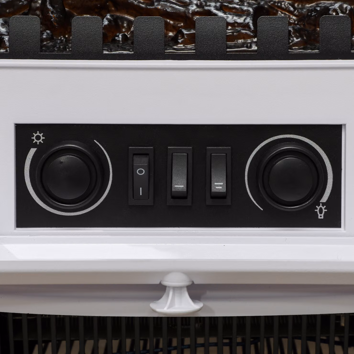 HOMCOM Vintage Electric Fireplace Heater, 2kW, White – 7
