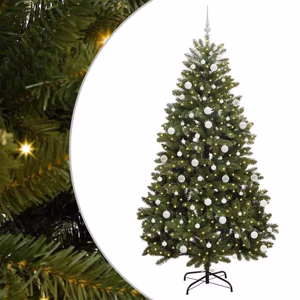 Berkfield Home Artificial Green Christmas Tree with Stand, Height: 210 cm – 2