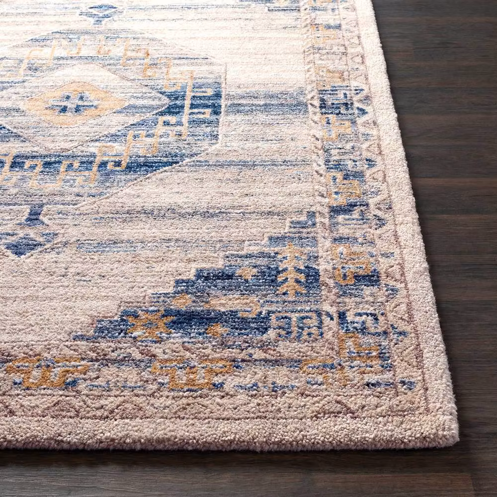 Livabliss Fifth Avenue Vintage Traditional Fringe Living Room Rug in Grey, Brown and Green, W: 155 cm, L: 220 cm – 5