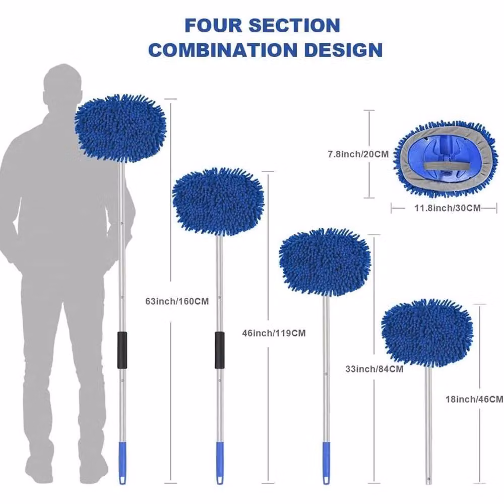 FLAVORA Car Wash Brush Mop Cleaning Broom in Blue – 2