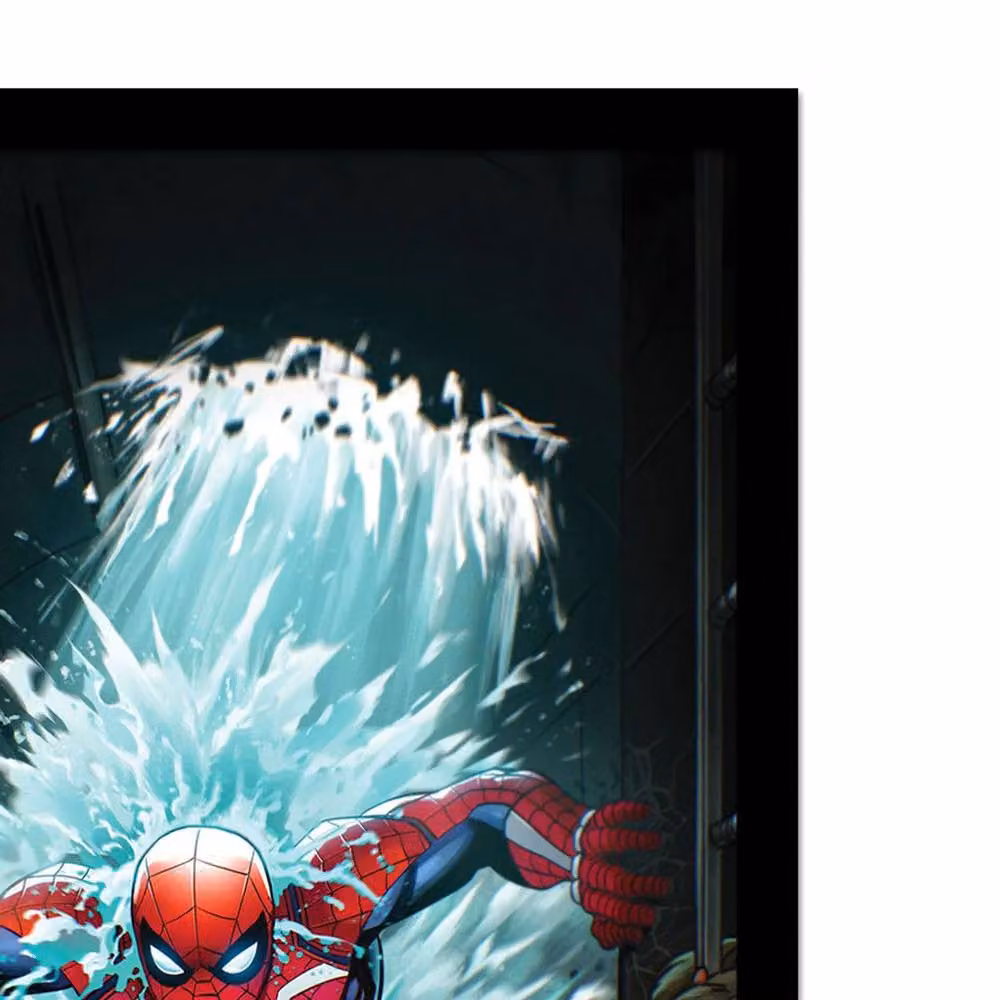 Spider-Man Multicolour Paper Poster in Black Frame – 2