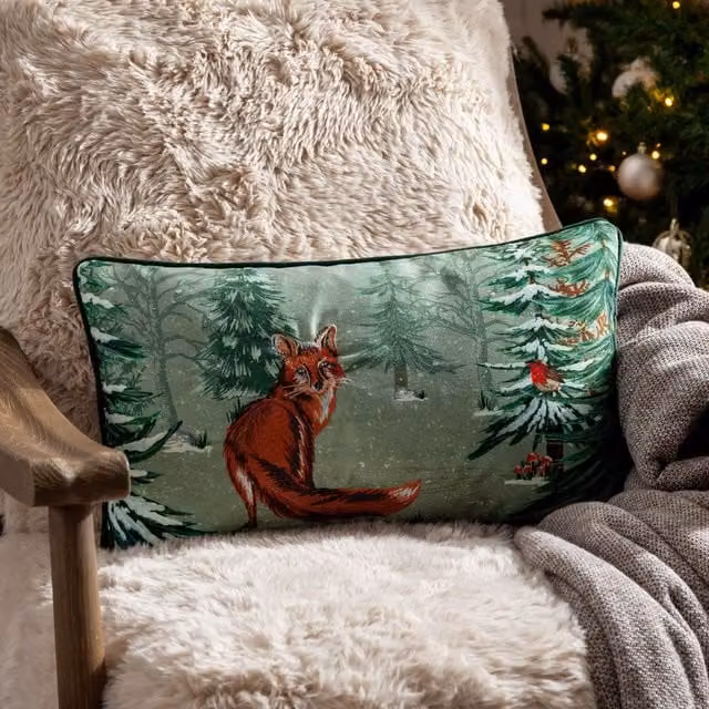 Furn Lodge Green Velvet Rectangular Polyester Filled Cushion W/D/H: 50 x 30 x 30 cm