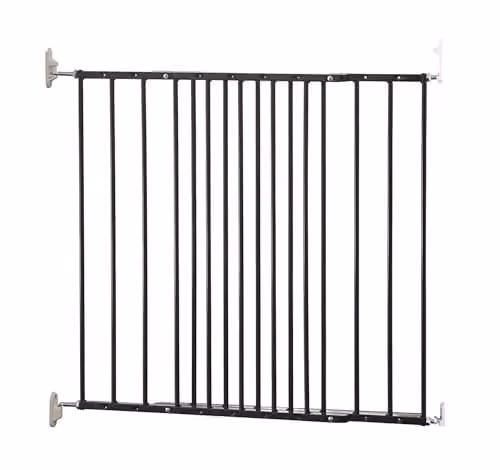 Safetots Extending Metal Screw Fit Baby Stair Gate, Black, Width: 62.5 cm - 106.8 cm