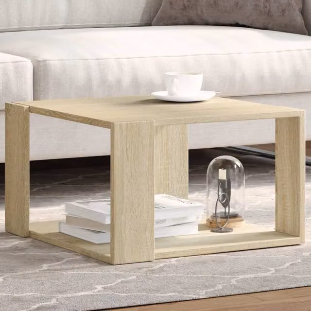 Berkfield Home Sonoma Oak Coffee Table in Brown, W/D/H: 51.5 x 51.5 x 30 cm – 1