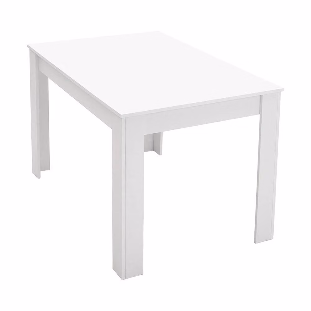 KORVIXA Modern Square Dining Table in White, W: 100 cm – 2