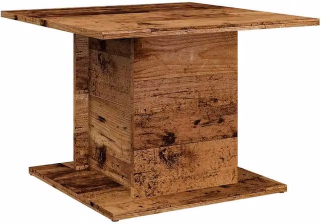 Berkfield Home Square Coffee Table in Brown Rustic Old Wood, W/D/H: 55.5 x 55.5 x 40 cm – 1