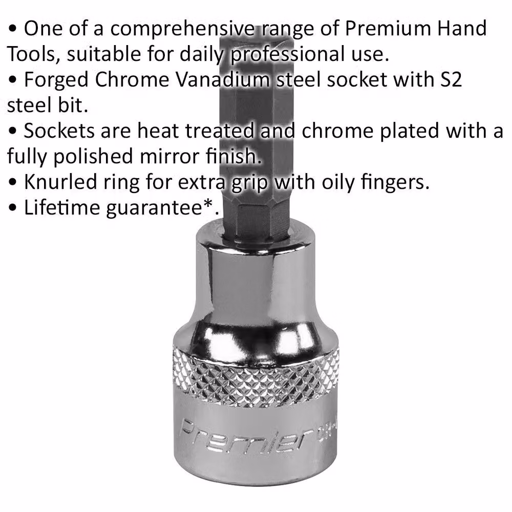 Loops 7mm Forged Hex Socket Bit with 3/8 inch Square Drive in Chrome Vanadium Steel – 2