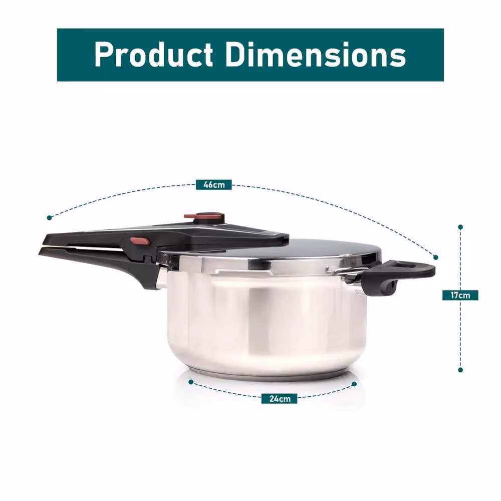 SPETLEK 4 Litre Dual Handle Stainless Steel Pressure Cooker in Silver – 2