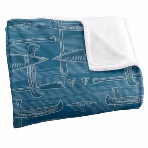 JQ Licensing Lodge Canoe Pattern Silky Touch Super Soft Fleece Throw Blanket, Multicolour, W: 91 cm, D: 147 cm – 2