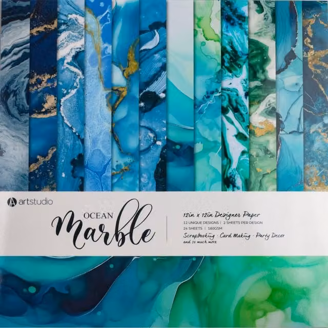 Art Studio Marble Paper Pad, Multicolour
