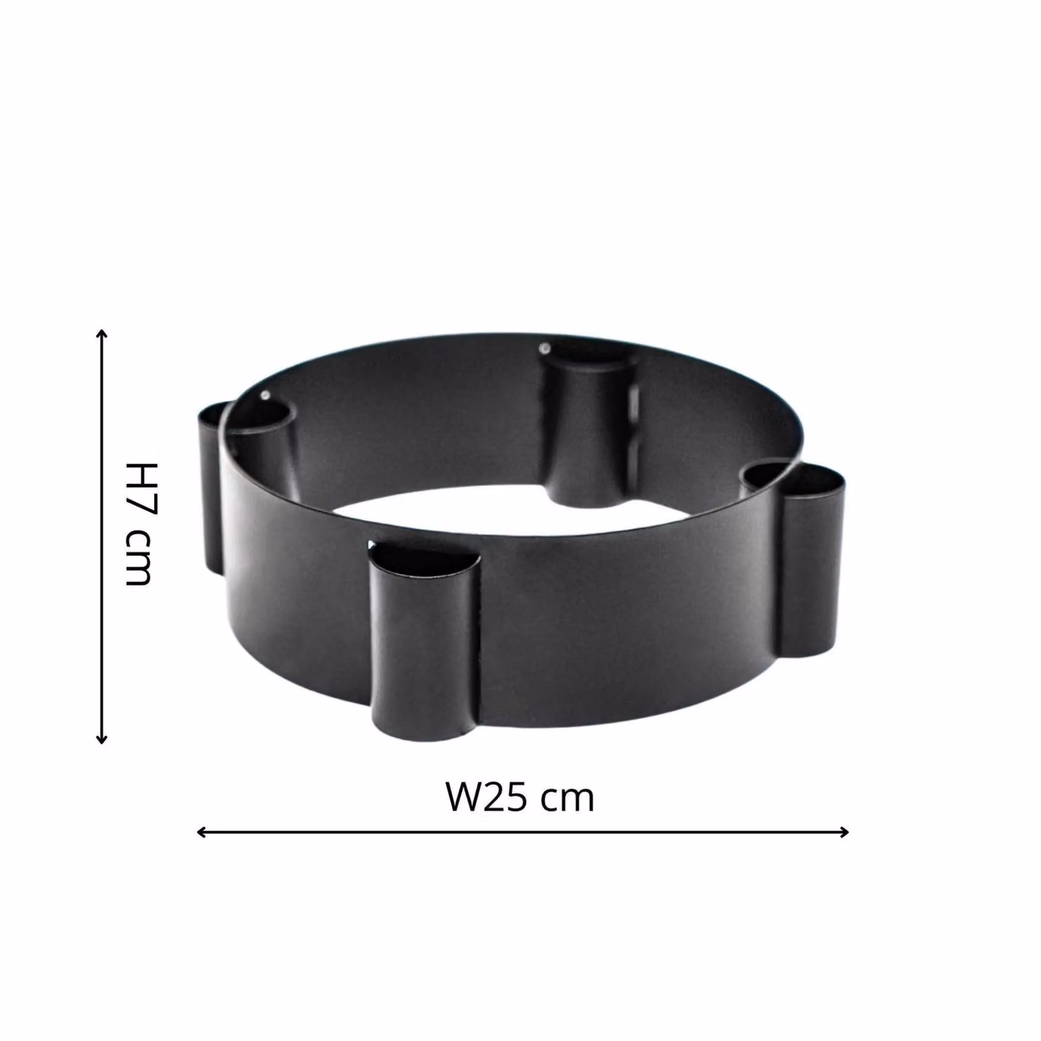 Ivyline Black Metal Round Tabletop Centrepiece Candle Holder, W: 25 cm, H: 7 cm – 3