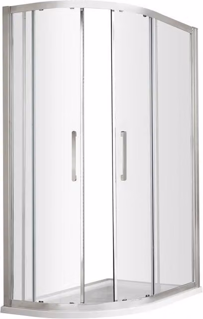 Balterley Sonic Offset Quadrant Shower Enclosure with 8mm Transparent Glass and Chrome Handle, W: 800 mm, H: 1900 mm