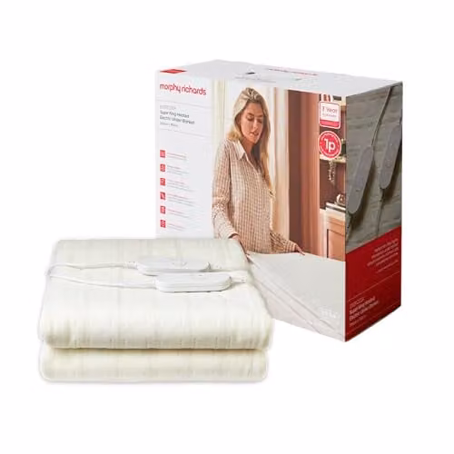 Morphy Richards EverCosy Electric Under Blanket, White/Beige, W: 200 cm, D: 152 cm – 1
