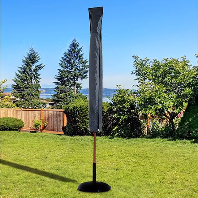 Outsunny Grey Polyester Parasol Cover for Cantilever Umbrellas – 5