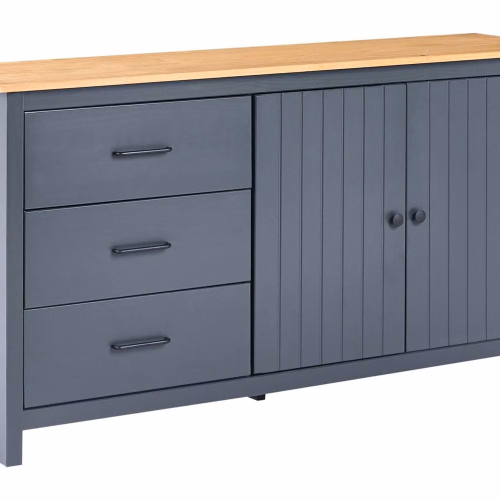 Wyld and Coco Nordic Blue Pine Sideboard, W/D/H: 150 x 40 x 80 cm – 2