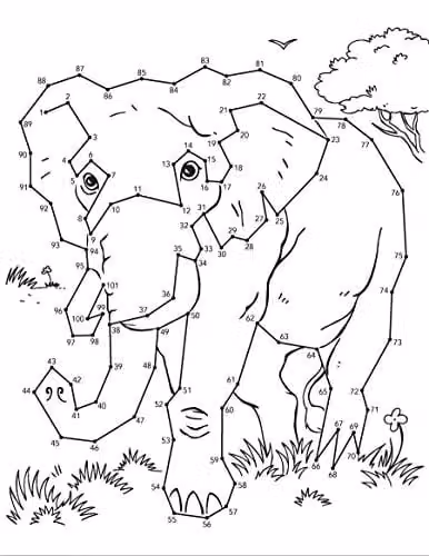 Dover Wild Animals Dot-to-Dot Activity Book for Children: Count from 1 to 101