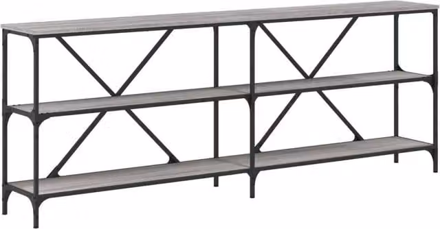 Berkfield Home Console Table in Grey Sonoma, W/D/H: 200 x 30 x 75 cm – 1