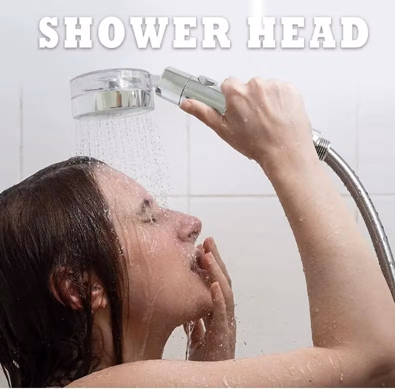 Alivio High Pressure Handheld Shower Head with Adjustable Massage Spray Modes in Chrome Silver – 2