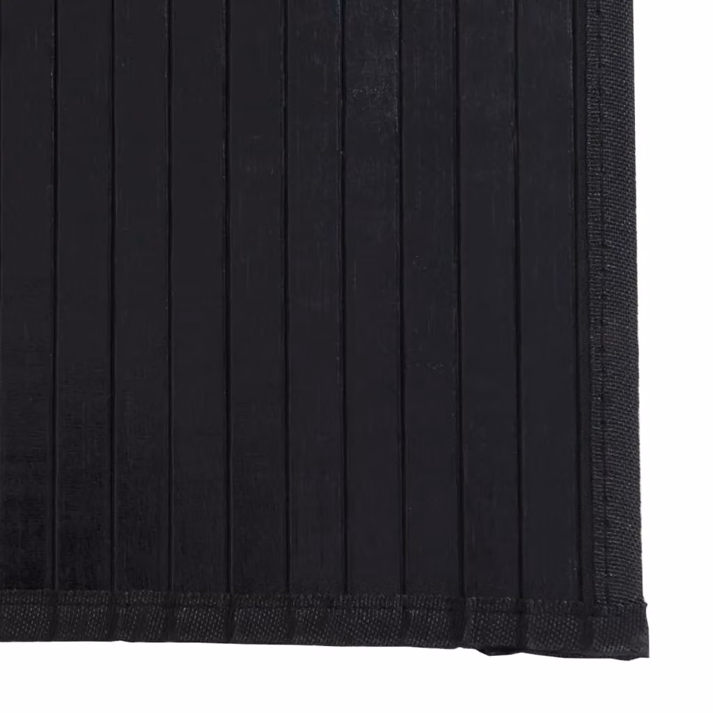 Berkfield Home Rectangular Bamboo Rug in Black, W/D: 70 x 400 cm – 4