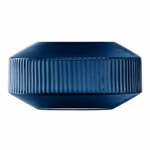 LSA International Rotunda Wide Vase, Blue, Height: 14 cm – 3