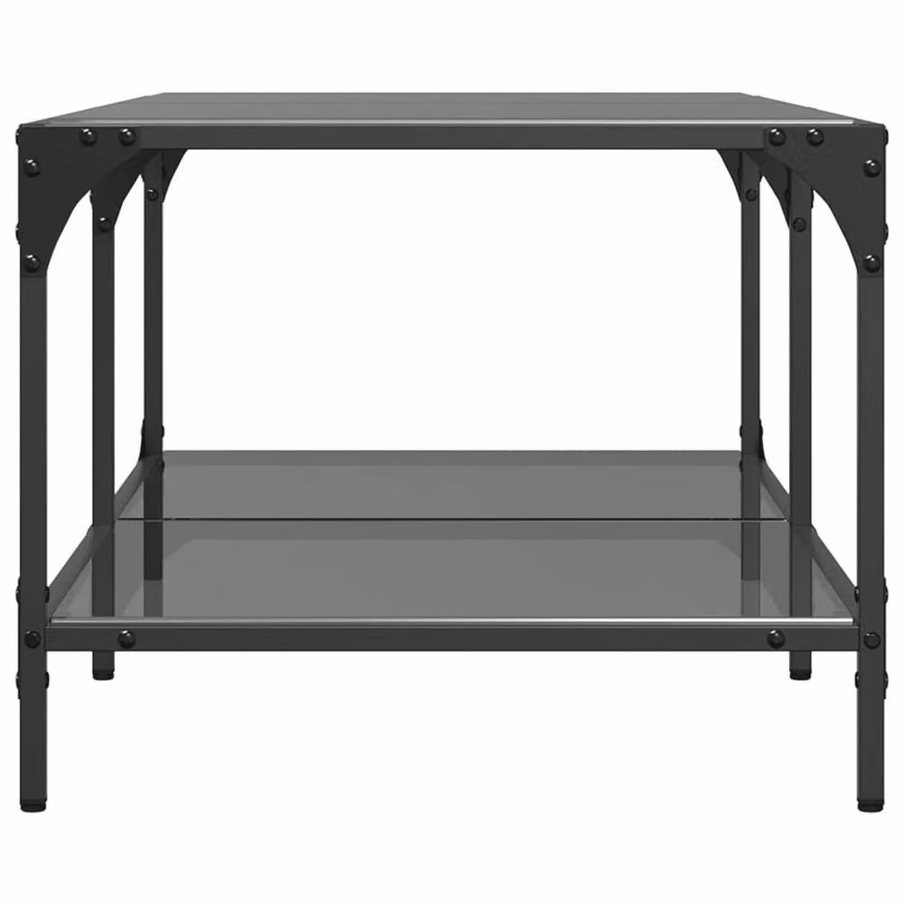 Berkfield Home Modern Rectangular Coffee Table with Black Glossy Glass Top and Steel Frame, W: 98.5 cm, D: 50 cm, H: 40 cm – 4