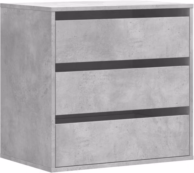 Berkfield Home Corner Chest of Drawers in Concrete Grey, W/D/H: 60 x 41 x 58 cm