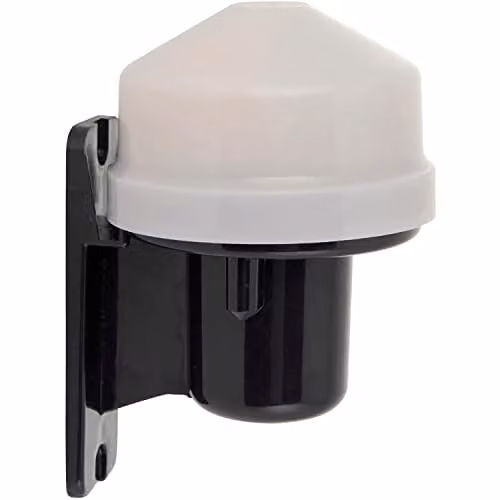 Loops Twilight Outdoor Photocell Sensor, IP44 Rated Wall Mounted Dusk to Dawn Detector in Plastic