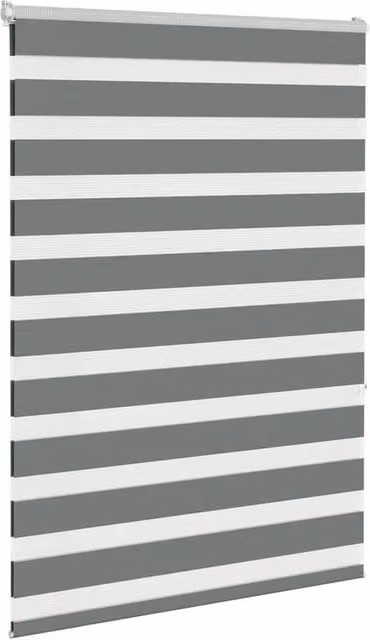 Berkfield Home Elegant Zebra Blind in Dark Grey, W: 95 cm x H: 150 cm