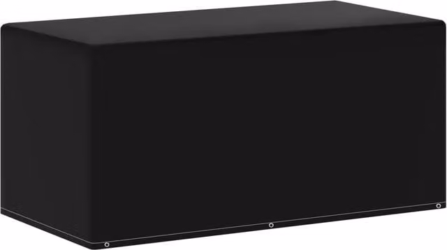Berkfield Home Garden Furniture Cover with 6 Eyelets, Black, W/D/H: 160 x 80 x 75 cm